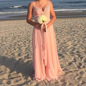 Blush pink prom dress